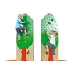 ALBERO DELLE MELE - Superficie di arrampicata per interni, realizzata in legno colorato (Portata max 100 kg) promuove le capacità motorie e la coordinazione, l’agilità e la reattività - comprende 7 prese, 30 foglie e 12 mele di legno applicabili a velcro.