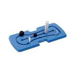 TRACKS PICCOLO - sussidio configurato per terapia occupazionale - viene fornito con 2 perni in alluminio di diversa forma, 2 sfere di diversa dimensione ed 1 cilindro in materiale plastico