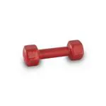 MANUBRIO VINILE (2 Kg) (1 PEZZO) COLORE ROSSO - RIVESTITO IN MATERIALE PLASTICO ANTISCIVOLO